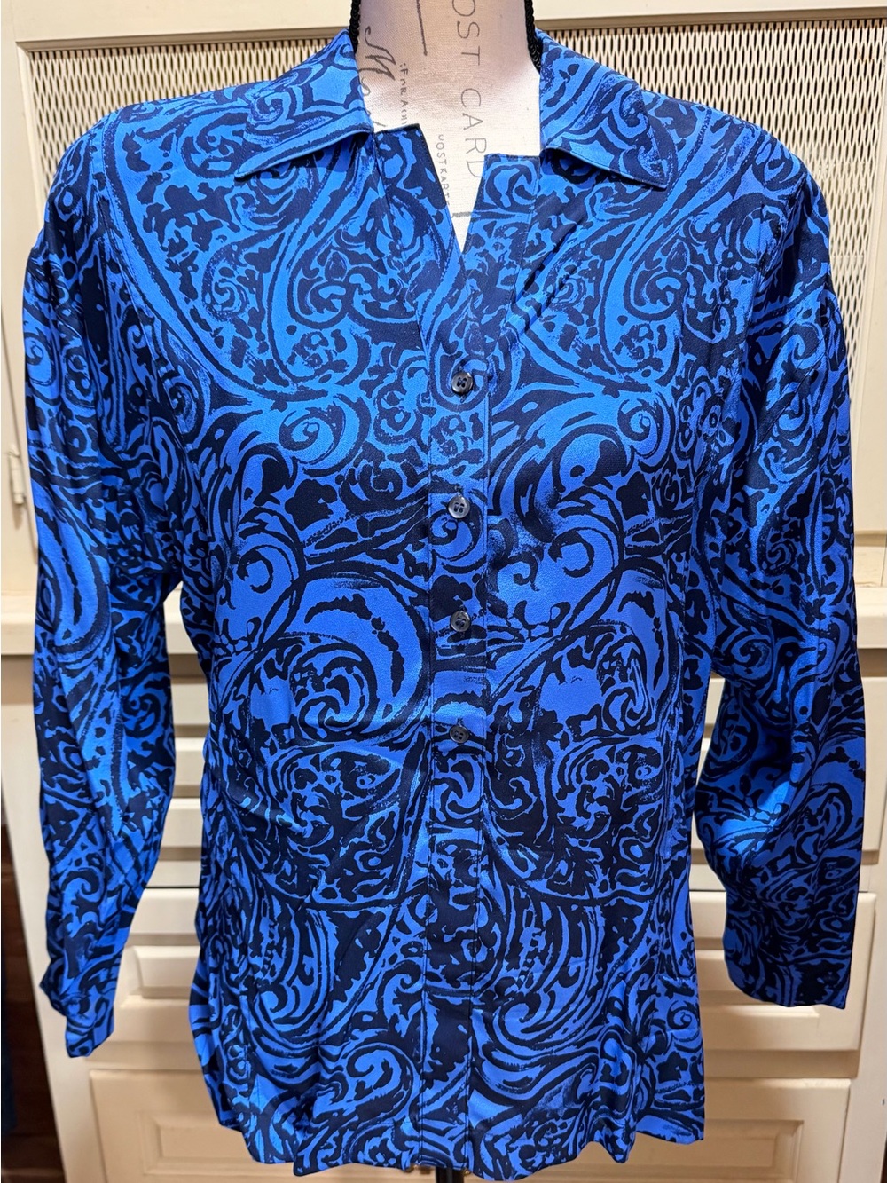Vintage Escada Silk Paisley Pullover Blouse
